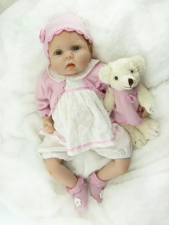 55 см новинка мягкая силиконовая кукла-Реборн игрушка Реалистичная NPKCOLLECTION для