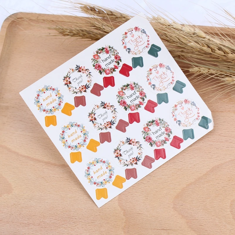 120 шт спасибо тег печать этикетка наклейка свадебный подарок коробка для
