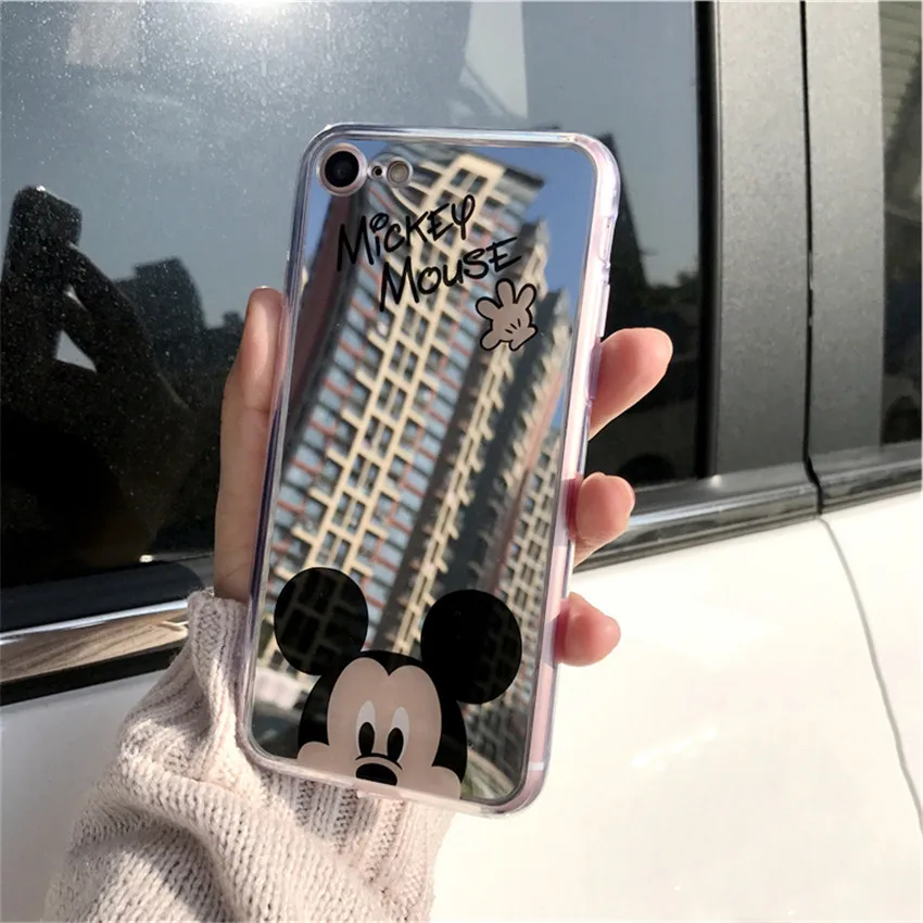 High Quality Phone Case For iPhone X Xs Max Xr 8 7 5 6 s SE 5s Plus 6sPlus 7Plus 8Plus Mickey Minnie Mirror Cover TPU Casing |