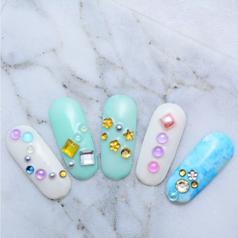 1 коробка MTSSII с плоским дном Кристальные разразразы Красочные смешанные размеры