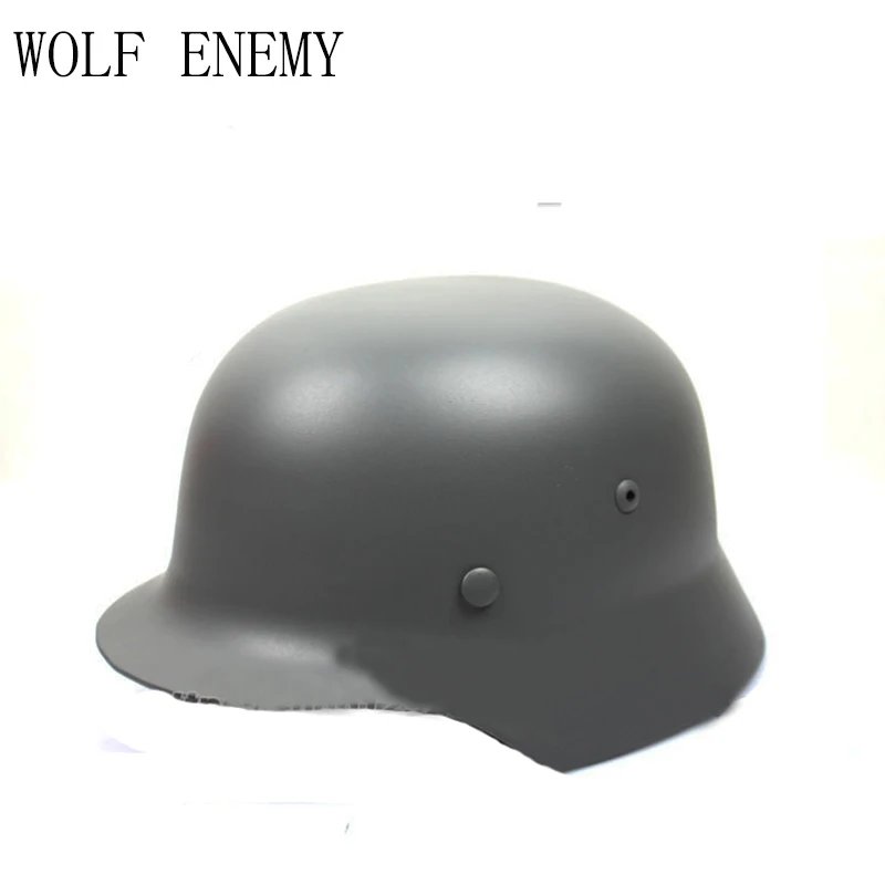 Warship ash WW2 WWII немецкий Элитный M35 M1935 стальной Тактический шлем черный оливковый Драб - Цвет: Warship ash