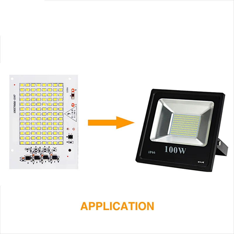 [Mingben] 2 шт. светодио дный SMD2835 чип бусины лампа 10W 20W 30W 50W 100 Вт смарт ic AC220V высокое