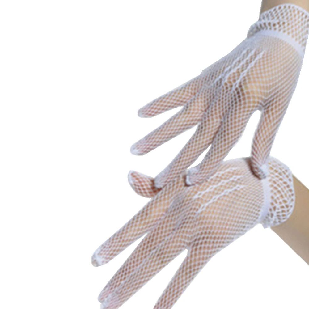 Перчатки в сеточку с закрытыми пальцами перчатки для танцев на выпускной