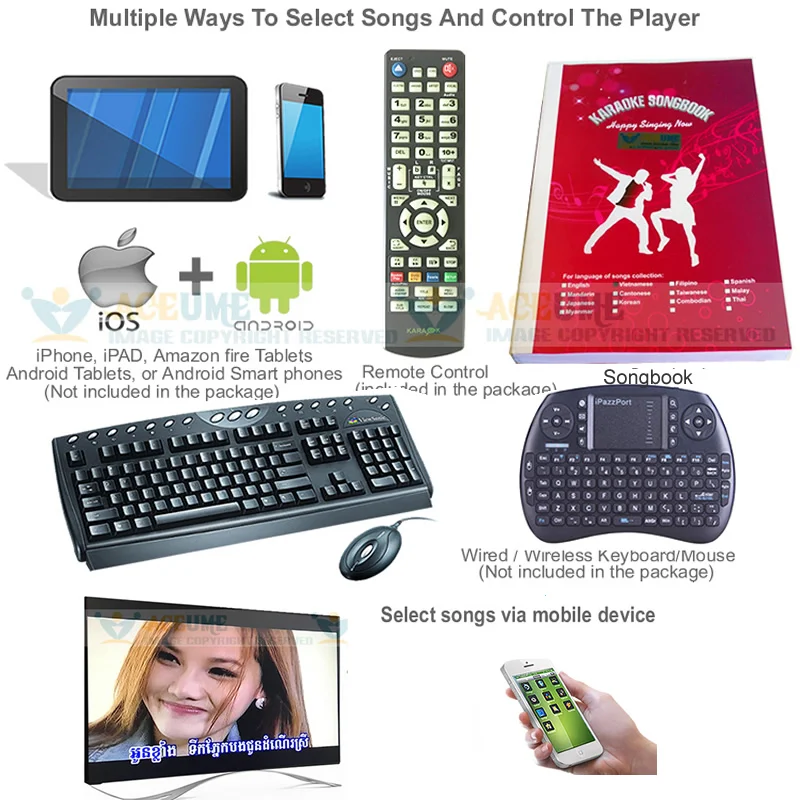  Android облачный караоке плеер/Jukebox AK3C 6 ТБ HDD 150K китайский английский SongsECHO DVD драйвер