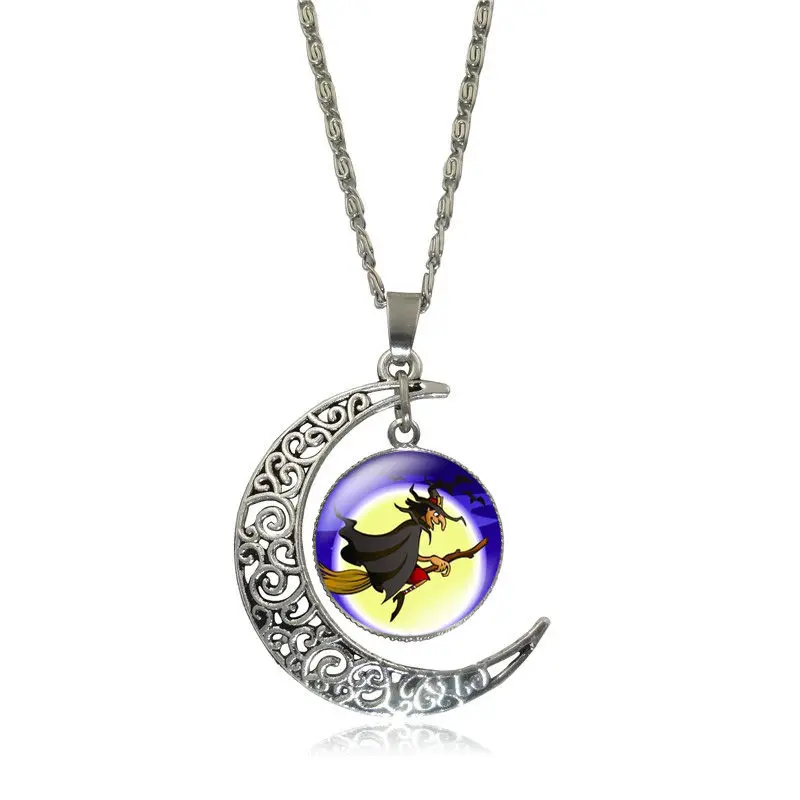 Ожерелье для женщин на цепочке с подвеской в виде серебряного полумесяца 2016 |