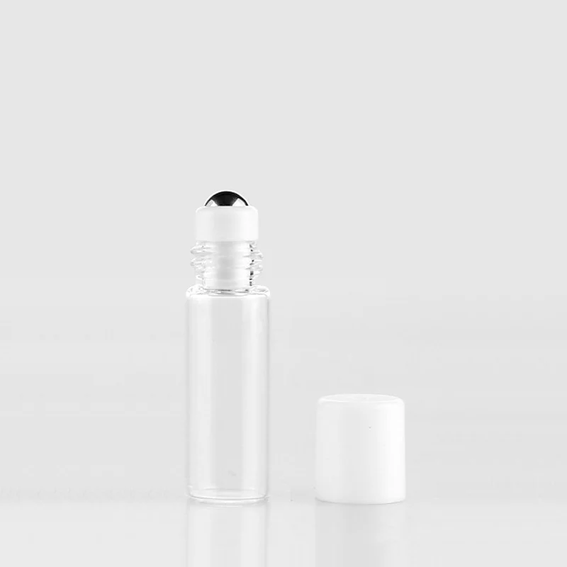 3ml 100 шт./лот, стеклянные флаконы для духов с рулоном, пустые косметические эфирные масла, флакон для путешествий со стальным шариком - Цвет: 3ml