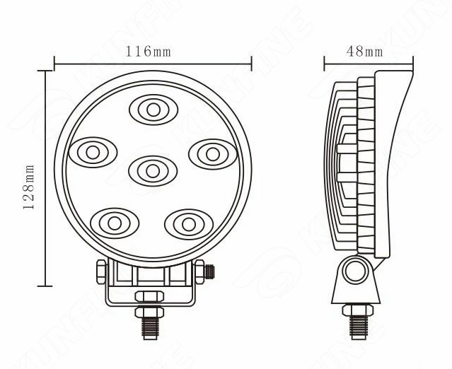 Светодиодсветильник Водонепроницаемая противотуманная фасветильник 4 5 дюйма 18