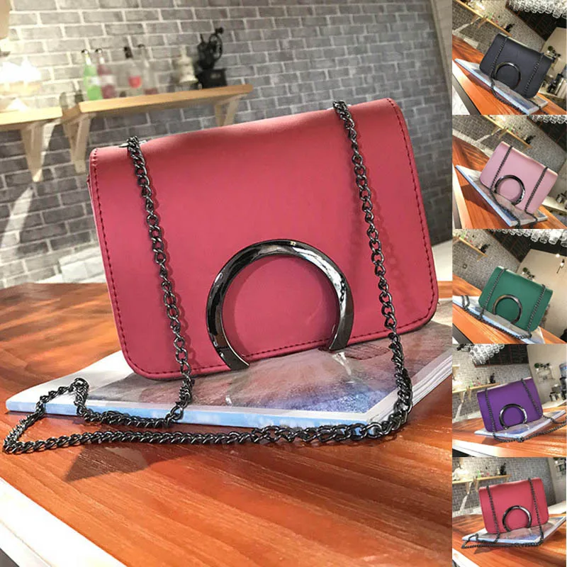 Модные корейские женские сумки-мессенджер кожаная сумка с цепочкой и буквенным