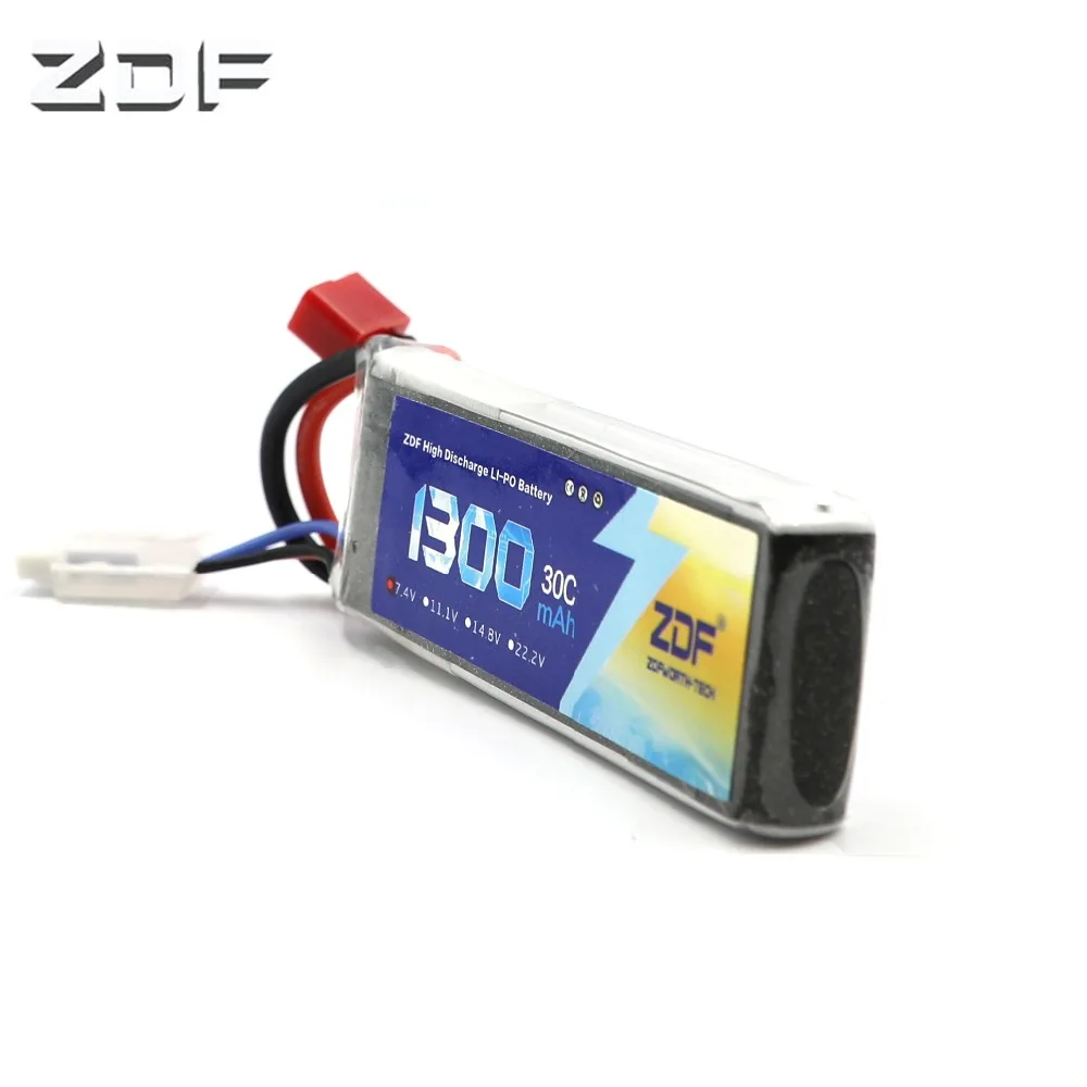 Аккумулятор ZDF Power 7 4 в 1300 мАч 30C Lipo T-образная вилка для вертолетов модели