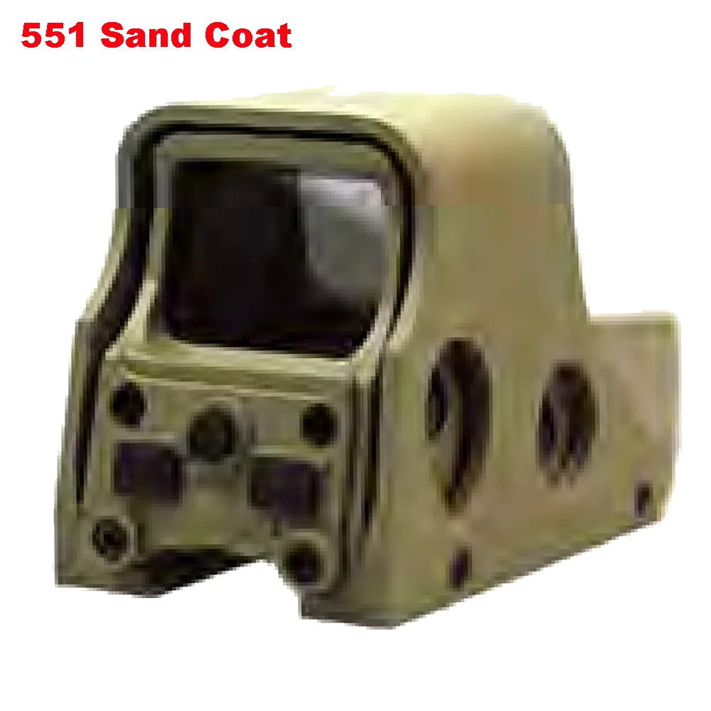 551 Sand Coat Алюминиевый Тактический красно-Зеленая Сетка прицел голографический красный зеленый точка зрения бригнесс Регулируемый 551 552 553 красный капюшон - Цвет: 551 Sand Coat
