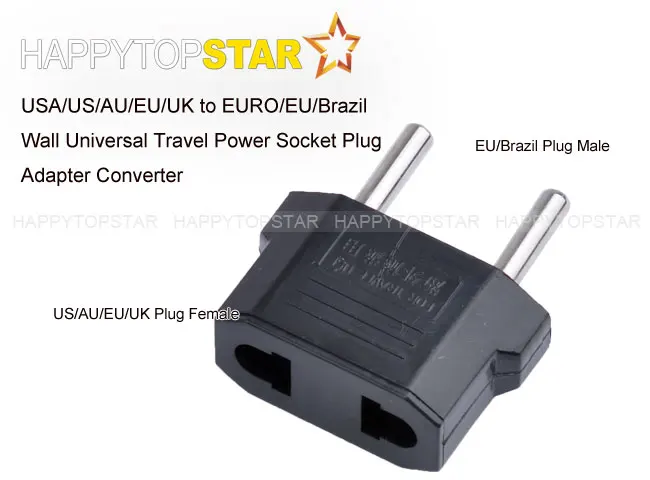 Free Shipping Universal Travel plug USA/US/AU/EU/UK to EURO/EU/Brazil/RU Wall Power Socket Plug Adapter Adaptor Converter | Электроника