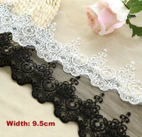 1yard width9 5cm3 80inch 2 colors stylish embroidered mesh garment lace trims diy sewing accessoriesss 2989