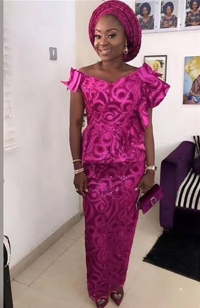 Африканский бархат кружевной ткани 2018 последние Дизайн для в нигерийском стиле