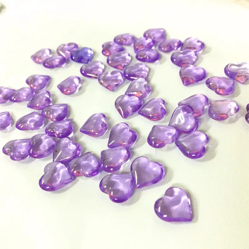 Light purple 100 шт 10 мм в форме сердца акриловая кристальная Алмазная пешка неправильный камень шахматная игра для жетона аксессуары для настольной игры - Цвет: Light purple