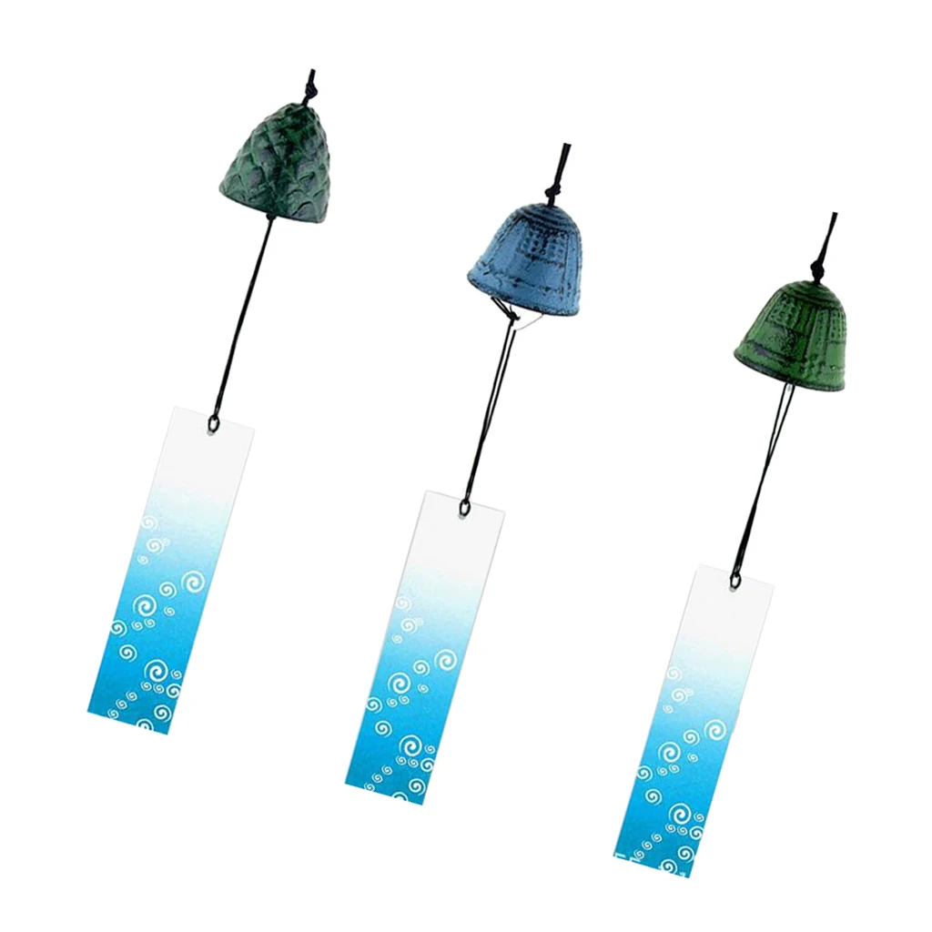 3 шт японский стиль Windchimes Furin античный колокольчик Iwachu чугунные колокольчики