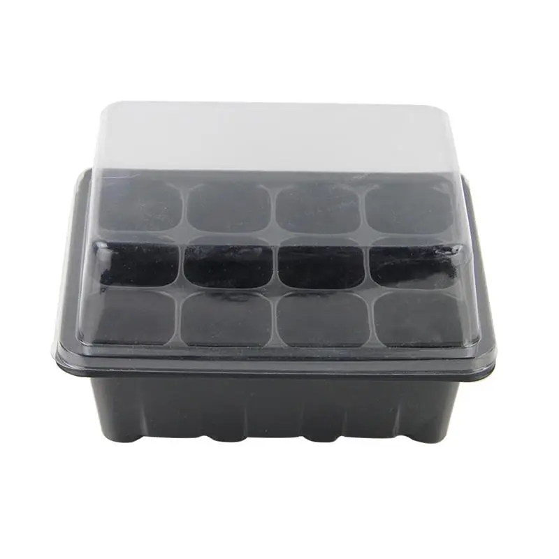 10pcs 10 шт. 18x14x6 см лоток для рассады росток пластина для выращивания 12 Полости Пластиковый детский лоток для горшков крышек коробка для садоводческий бонсай цветочные горшки - Цвет: 10pcs