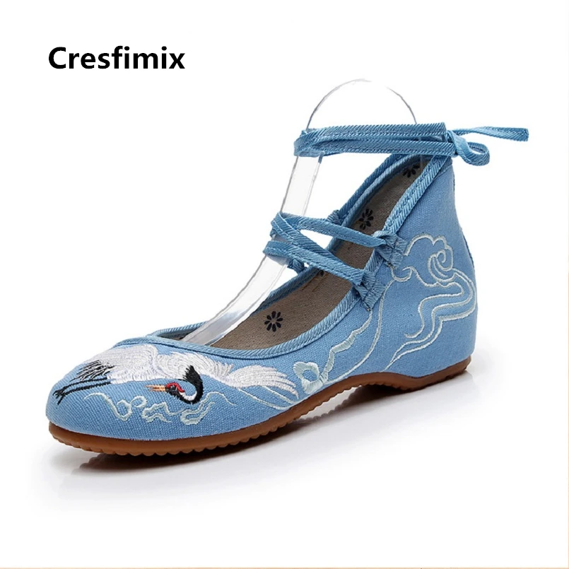 Cresfimix Женская мода бежевого цвета в полоску с галстуком бабочкой обувь на плоской
