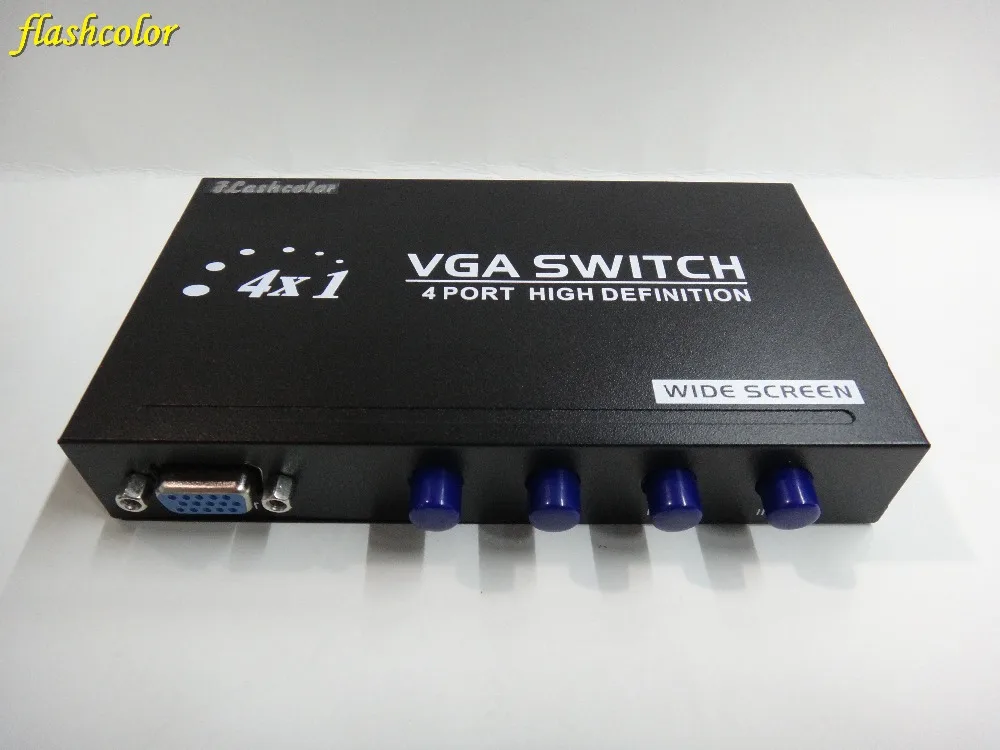 Новинка 4 порта в 1 vga разветвитель Flashcolor|vga switch port|port vga4 port splitter |