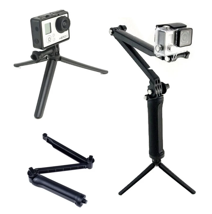 Go Pro 3 полосный монопод + штатив ручка Супер портативное волшебное крепление для