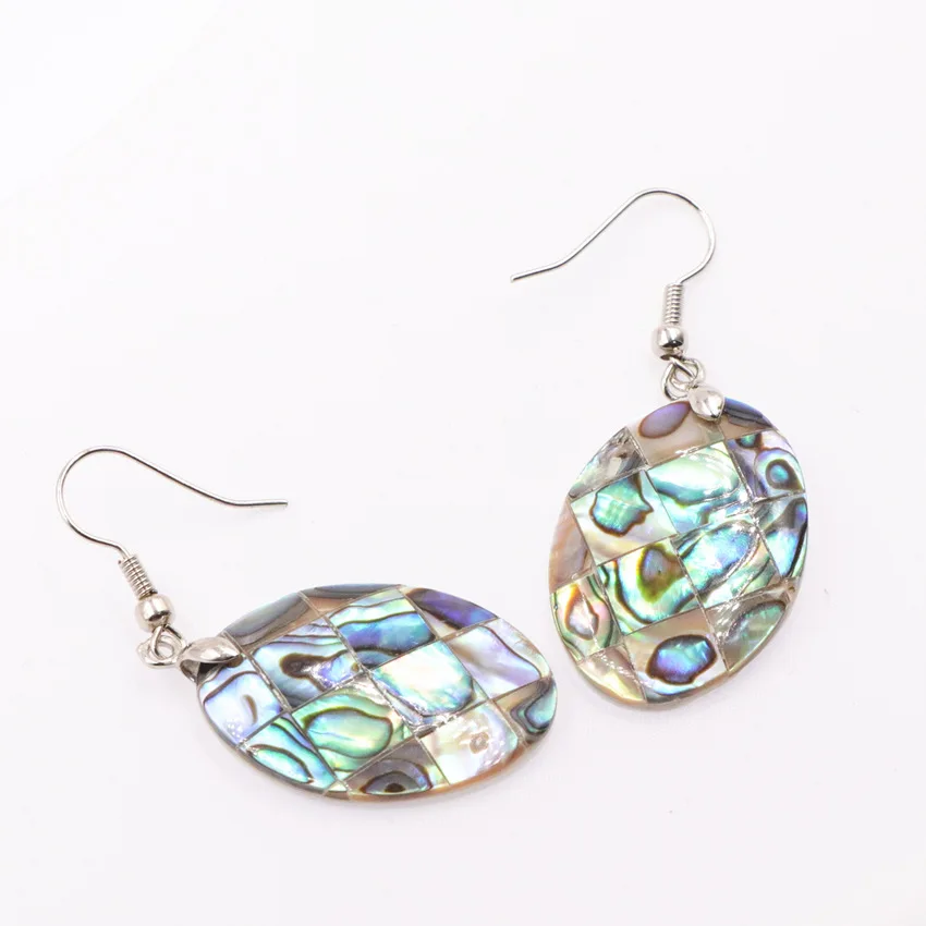 Fashion Earring for Women Natural Abalone Shell Drop Earrings Metal Charms Paua Shells Dangle Eardrop Jewelry Gift A716 | Украшения и