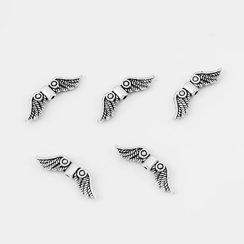 

30pcs Angel Wing Spacer Charms Beads for Jewelry Making Findings 24x7mm