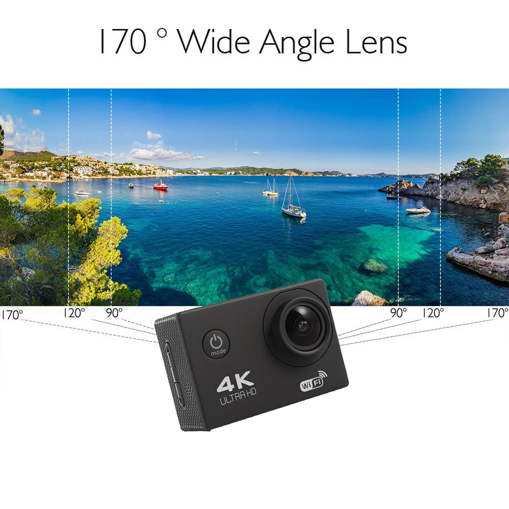 F600 F600R 4K Wifi Экшн-камера 16MP 170D Sport DV 30M 1080P Go Водонепроницаемая профессиональная камера для экстремальных видов спорта, видео, велосипедная камера на шлем, Автомобильная камера Dvr