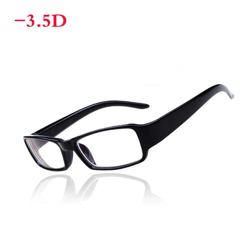 myopia 350 Горячие новые женские мужские готовые очки для близорукости короткие очки для коррекции зрения черные-100-150-200-250-300-350-400-450-500-550-600 - Цвет оправы: myopia 350
