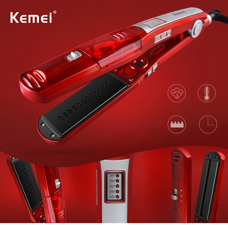 Kemei KM-3011 Утюг Электрические волосы бигуди ЕС штекер паровой спрей устройство керамическое покрытие пара-взрыв быстрые волосы электрический утюжок для волос