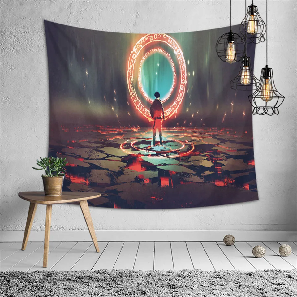 Мягкая Медуза Космический гобелен изголовье кровати настенное художественное