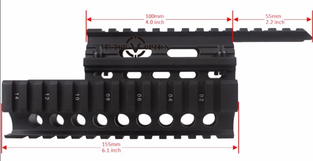 10 шт. Вектор Оптика сожгли Бронзовый Золотой RIS АК Handguard Quad Rail с железнодорожным Чехлы для мангала для AK47 AK 47 ak74