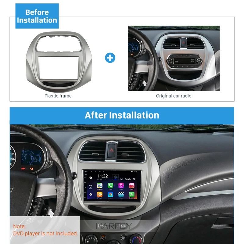 Рамка для автомобильного радио 2DIN монтажная панель приборной панели 2018 + Daewoo Matiz