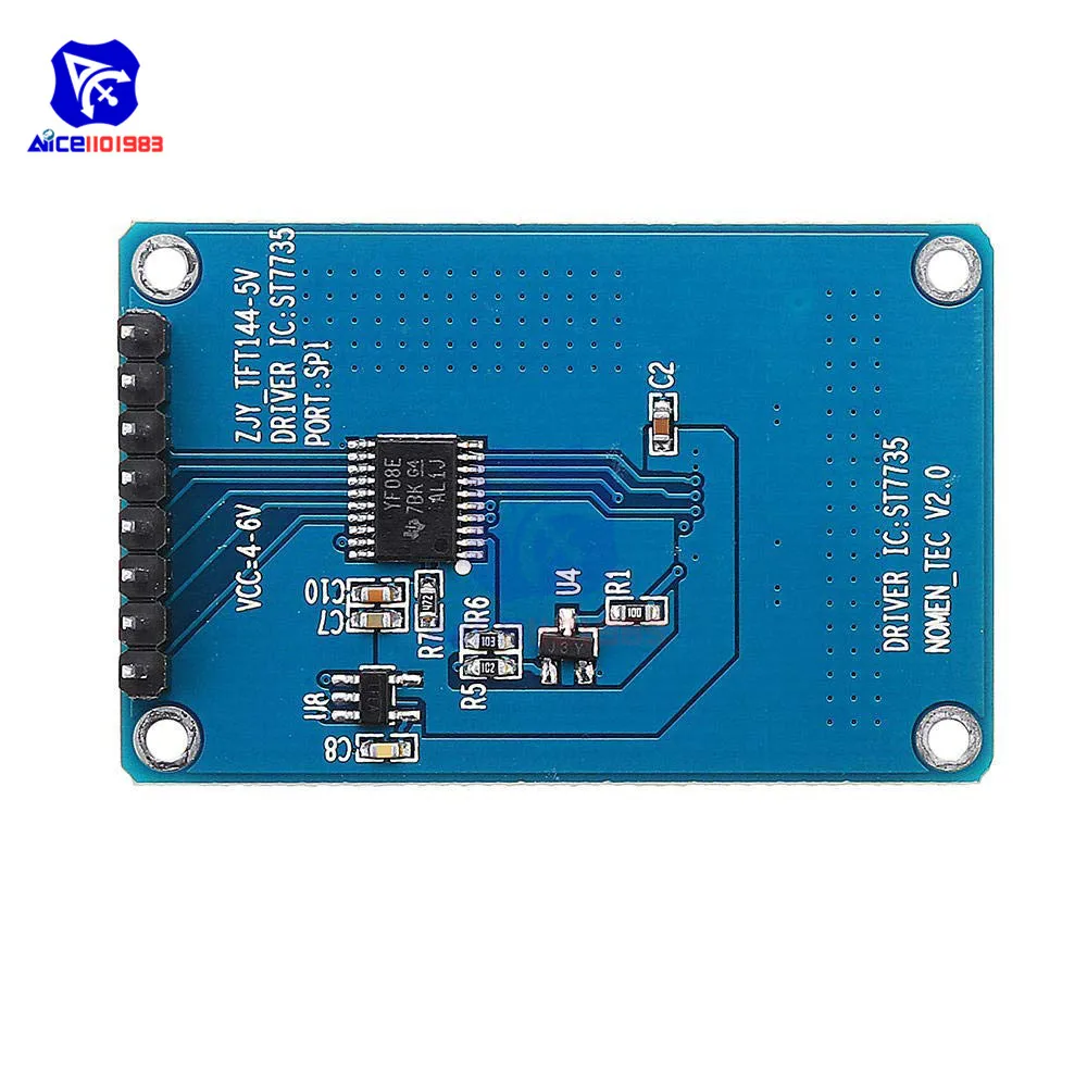 1,44 дюймовый TFT lcd 65K цветной дисплей 128x128 последовательный порт SPI модуль ST7735 для 51 ARM Arduino