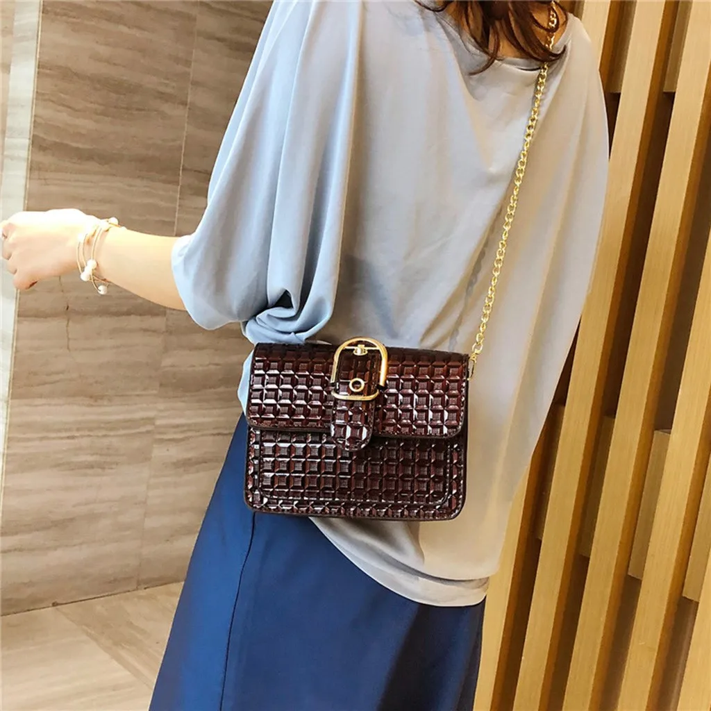 Сумки для женщин женские модные клетчатые сумки через плечо повседневные сумки на цепочке квадратная упаковка посыльного посылка