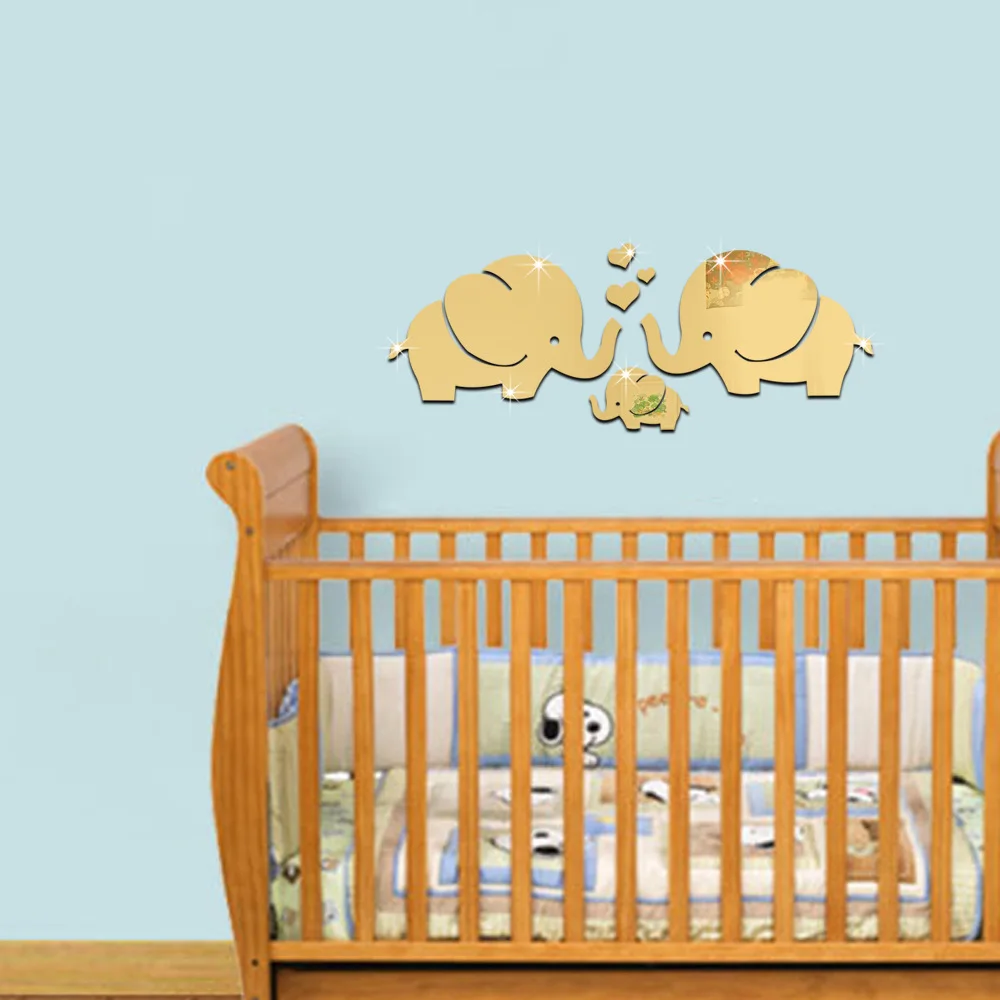 Funlife Кристальные трехмерные наклейки на стену как зеркало наклейте зеленое от