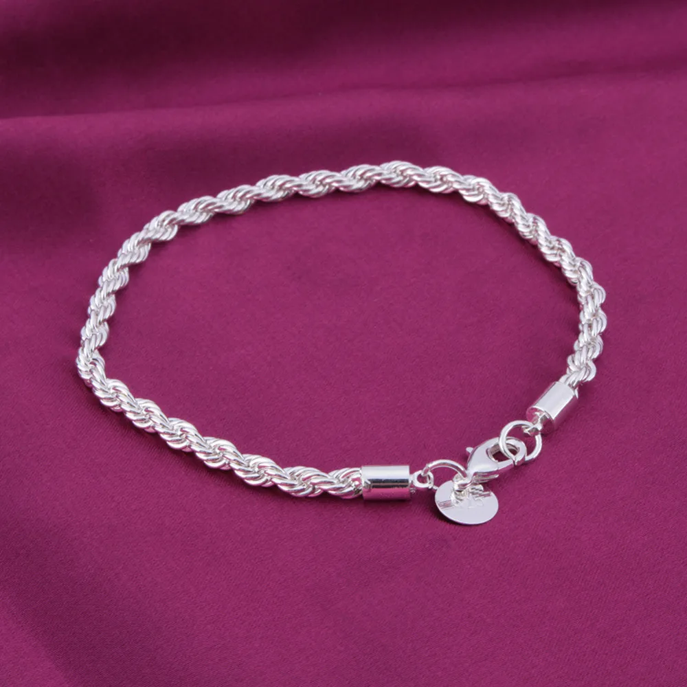 Прелестные модные туфли для девочек Jewelry Браслеты очарование флэш витой крутить веревку браслет ювелирных браслет
