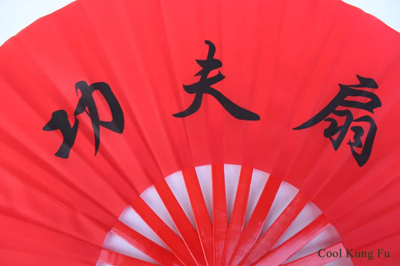 38 см Тай чи вентилятор красный кун-фу &quot для танцевального представления бамбук
