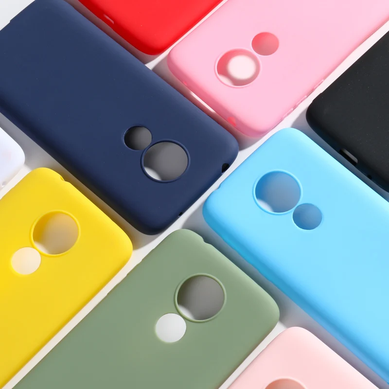 Чехлы для Motorola Moto G7 Plus, мягкие силиконовые чехлы карамельного цвета на заднюю панель телефона, бампер для Moto G7 power E5 Play Go, Чехлы, чехол