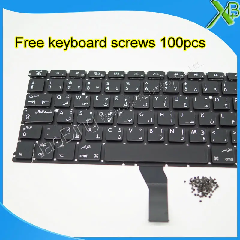 5 шт. абсолютно новая арабская клавиатура + 100 винтов клавиатуры для MacBook Air 13 3