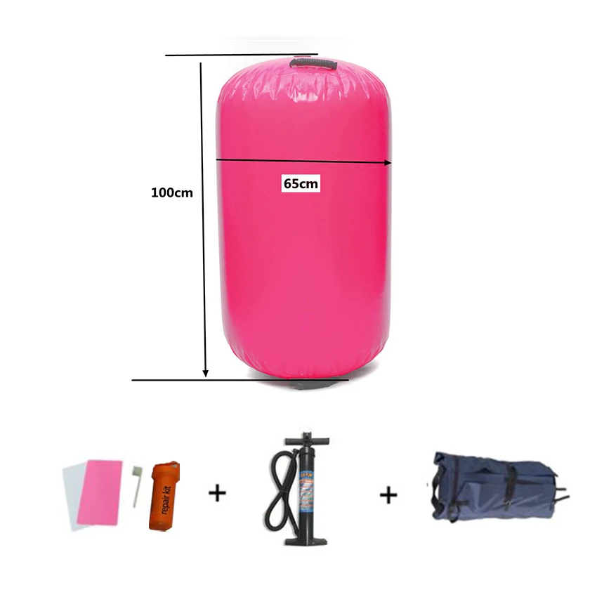 Надувной валик гимнастический воздушный баррель для тренировок с электрическим