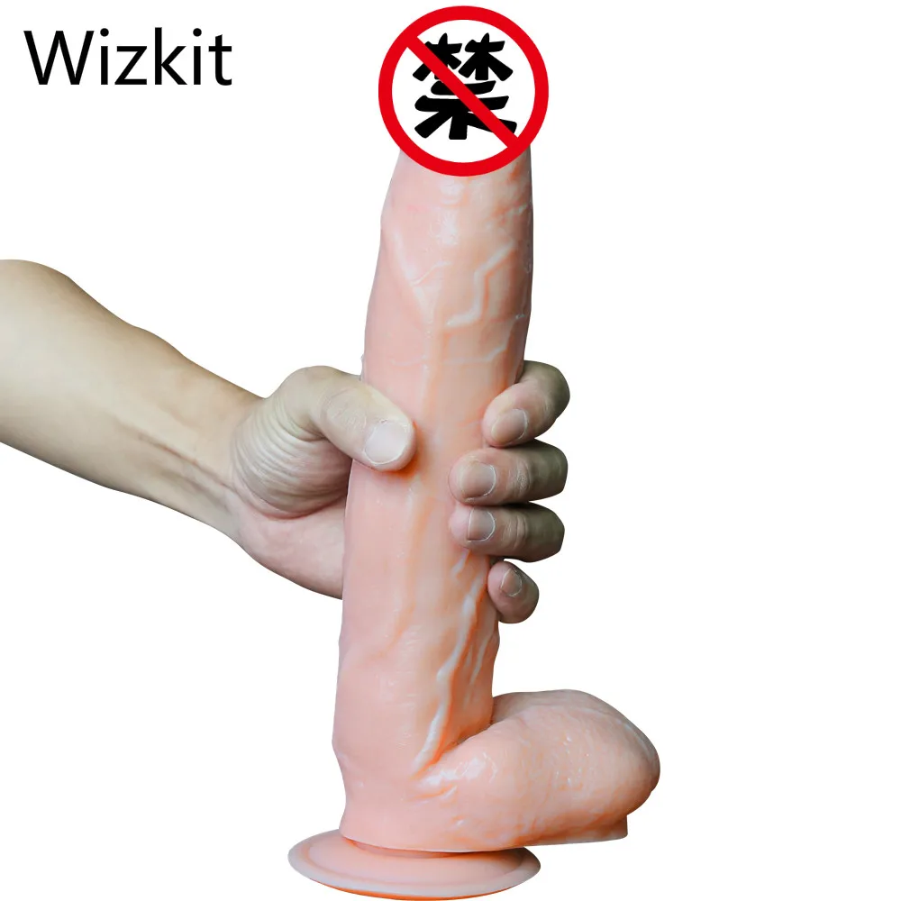 Wizkit 12 59 дюймов большой фаллоимитатор ПВХ реалистичный пенис для женщин гей