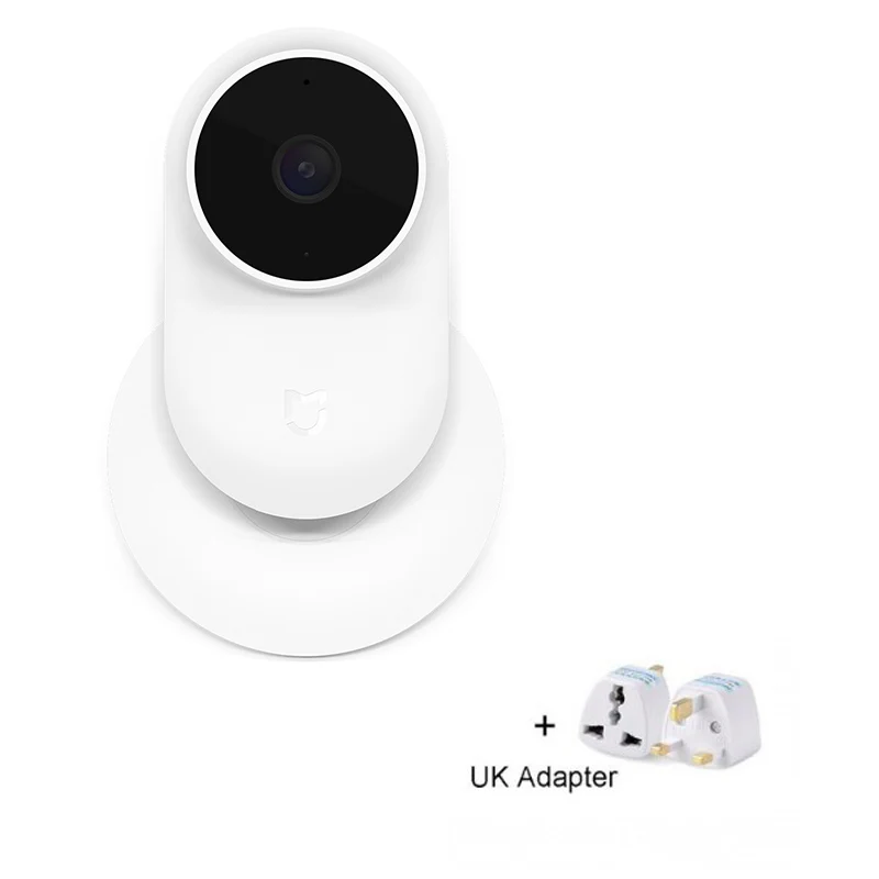 add Uk adapter Обновленная версия, Оригинальная Xiaomi mijia Ai Smart IP камера 1080P full HD качество инфракрасного ночного видения 130 градусов супер широкий угол - Цвет: add Uk adapter