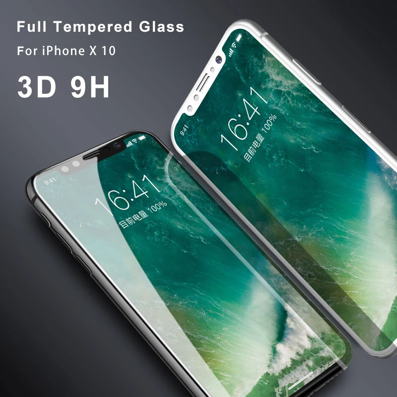 3D закаленное стекло полное покрытие для iPhone 11 Pro X Xs Max Xr телефон 360 Полное покрытие экран противоударный защитный светильник стекло для экрана