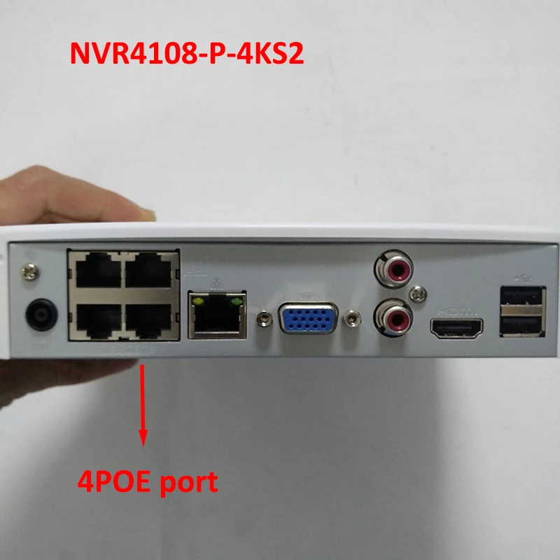 Dahua NVR 4K видео рекордер NVR4104-P-4KS2 NVR4108-P-4KS2 P2P H.265 4Ch 8Ch 4PoE порт до 8MP Разрешение можно обновить