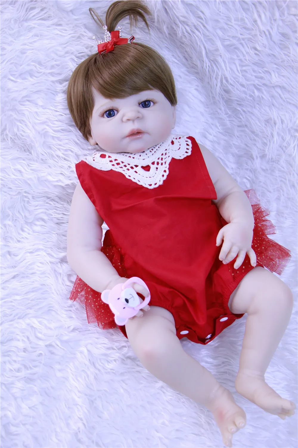 Кукла новорожденная NPK boneca силиконовая 55 см|bebe reborn menina|reborn meninadoll |