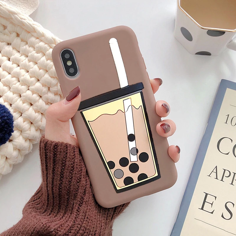 Забавный чехол с 3D рисунком молочного чая для huawei Y5 Prime Y6II Y6 Pro Y7 Prime Y9 силиконовый чехол для телефона из ТПУ