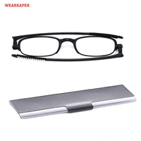 wearkaper ultra light 360 degree rotation folding reading glasses men women slim frame foldable presbyopic eyeglass 1 0 to4 0