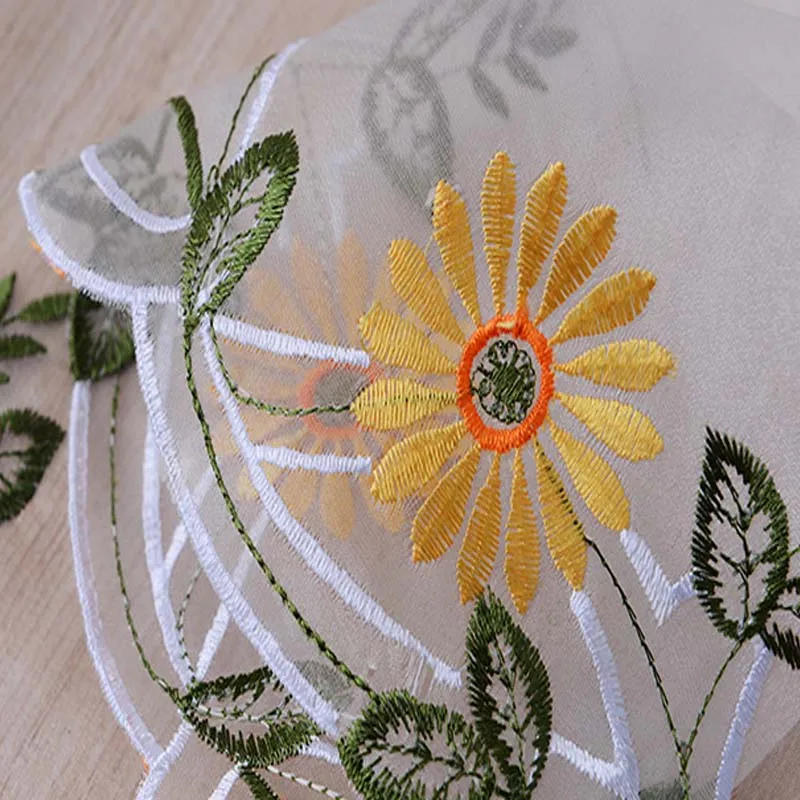 Занавески в римском стиле с ромашками и цветами для кухни балкона вуаль Короткие