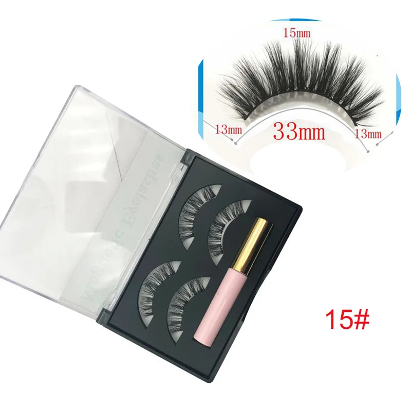 Магнитная подводка для глаз и 3D магнитный Набор ресниц многоразовые шелковые