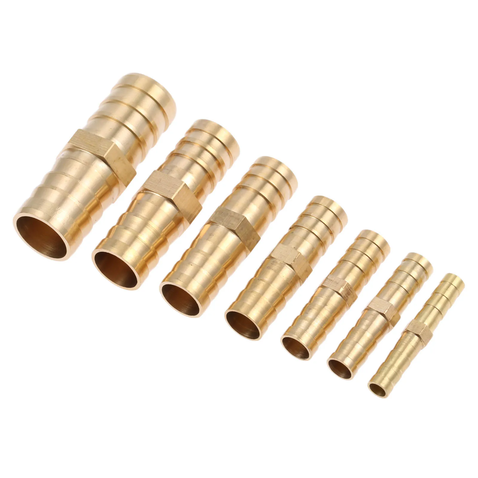 2Pcs 6-19mm Brass Equal Barbed Straight Hose Joiner Connector Air Fuel Water Pipe Gas Tubing Pneumatic Reducing Fittings | Обустройство