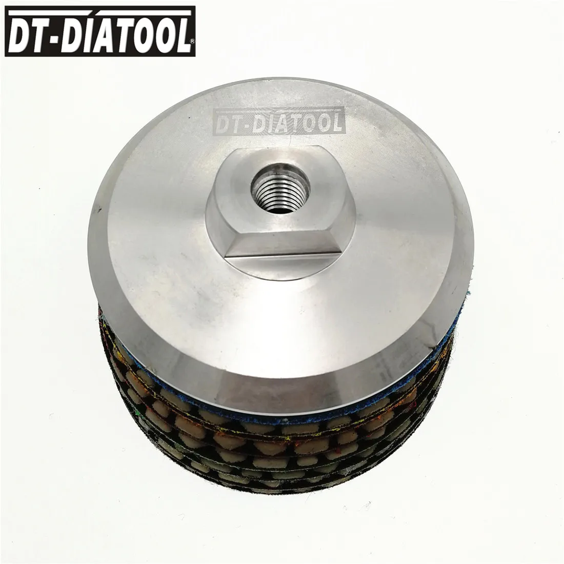 DT-DIATOOL, 7 шт./ПК, 4 дюйма, полимерные гибкие сухие Алмазные полировальные колодки, шлифовальные диски для мрамора диаметром 100 мм, высокое качество